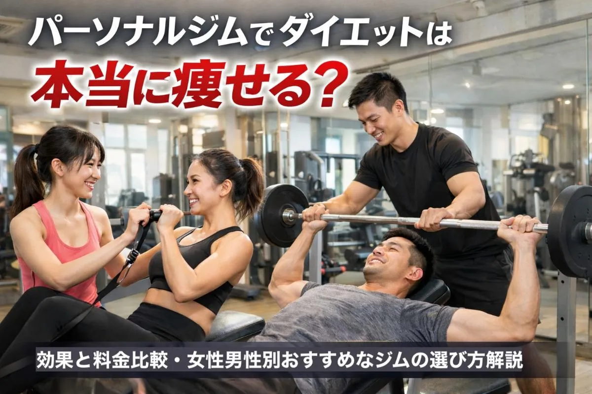 パーソナルジムでダイエットは本当に痩せる？効果と料金比較・女性男性別おすすめなジムの選び方解説