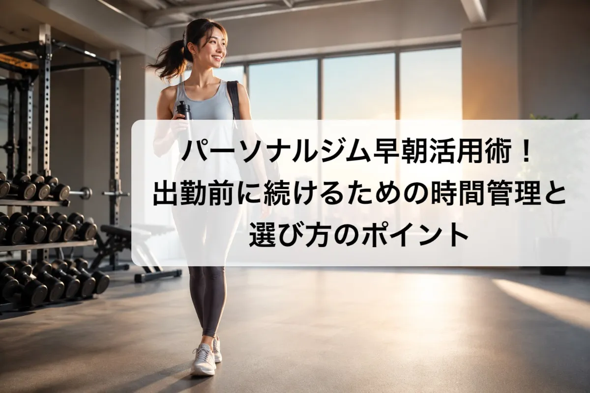 パーソナルジム早朝活用術！出勤前に続けるための時間管理と選び方のポイント