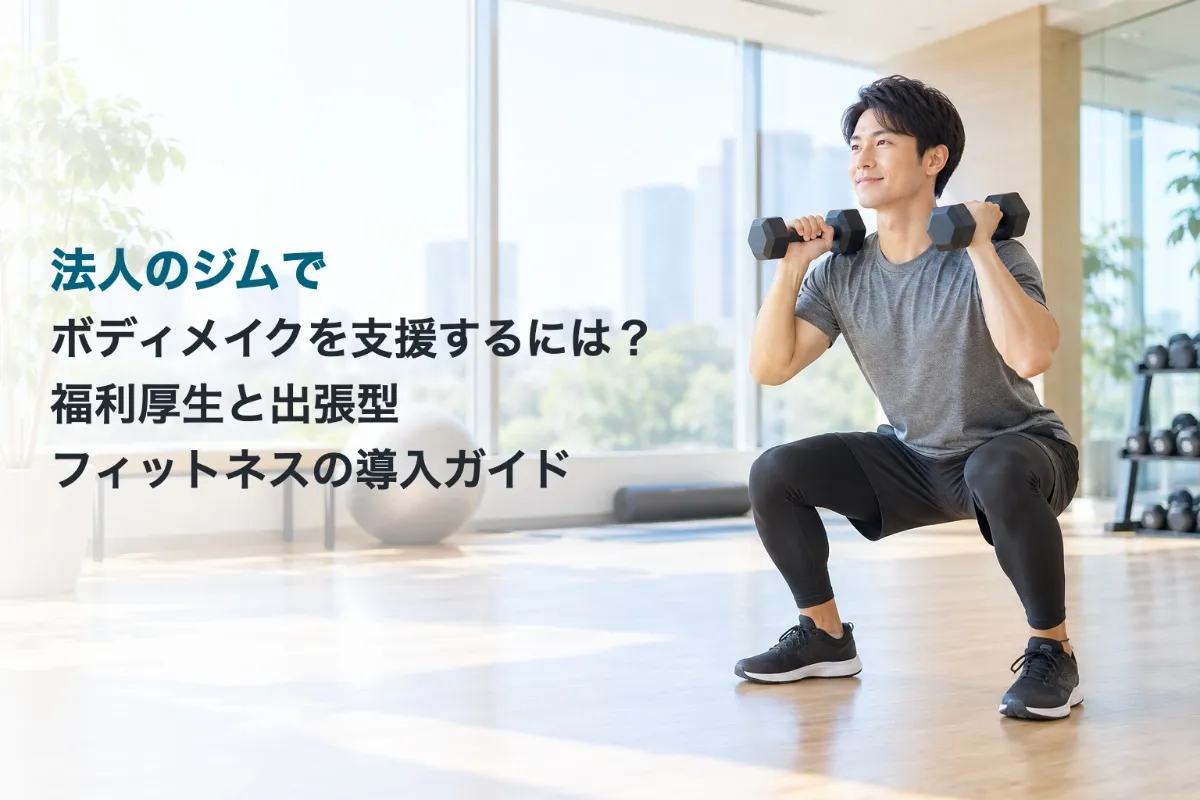 法人のジムでボディメイクを支援するには？福利厚生と出張型フィットネスの導入ガイド